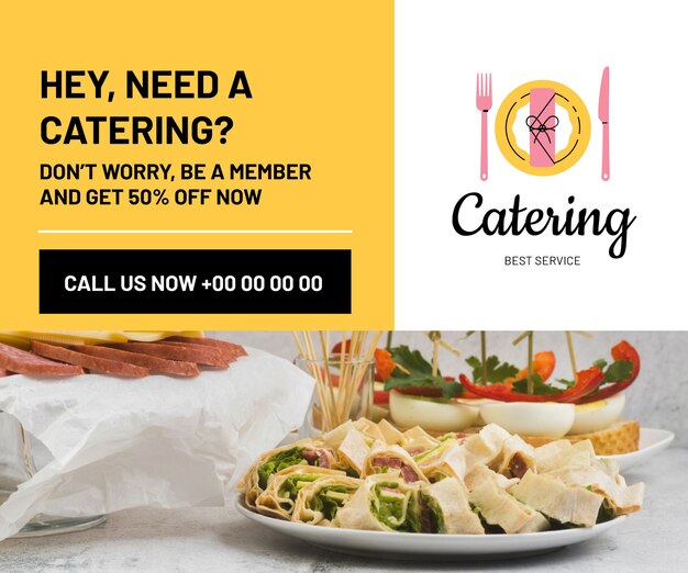 Catering masters square banner