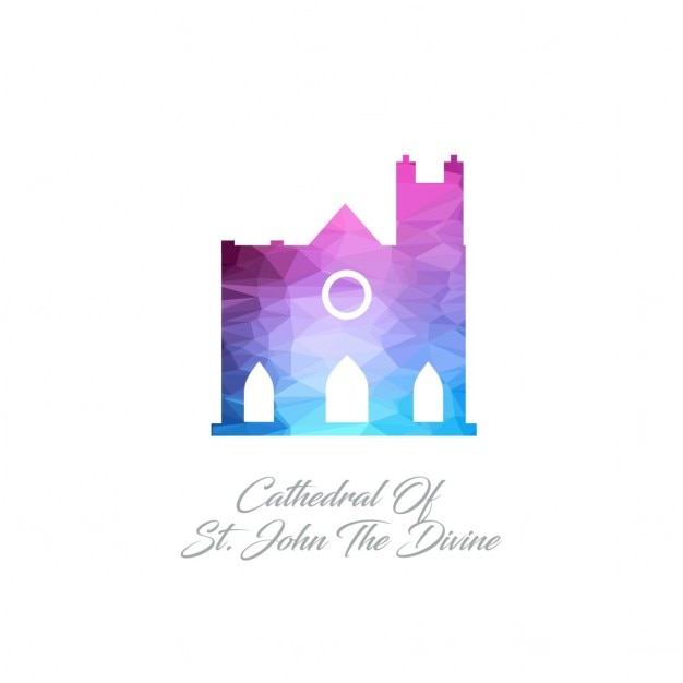 Vettore gratuito cathedral of st john monumento divine poligono logo