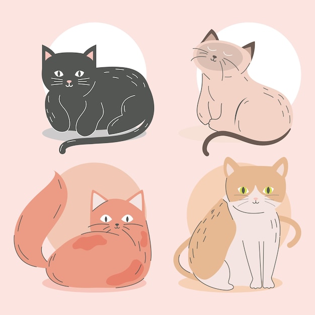 Free vector cats cute animals