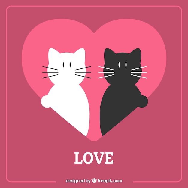 Free vector cats love