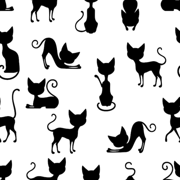 Cats Seamless Pattern