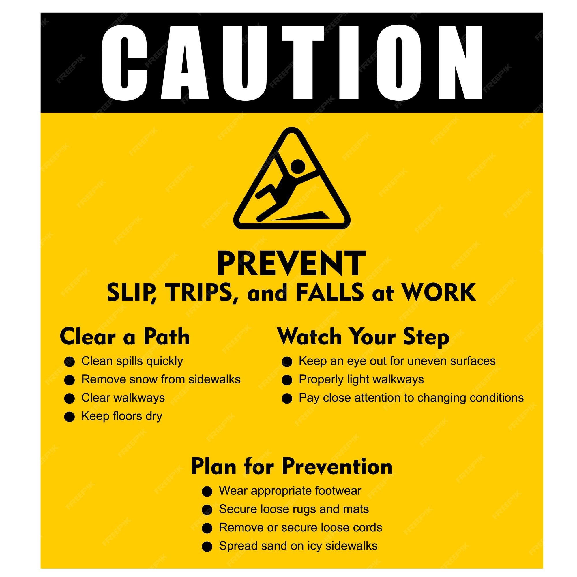 slips trips and falls vector quizlet