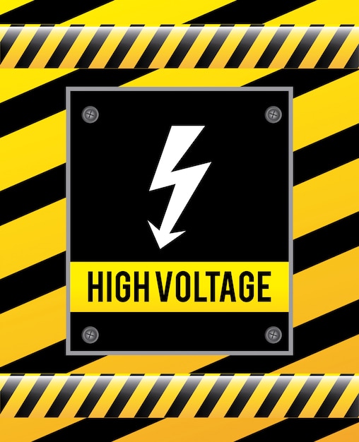 Free vector caution signal over yellow