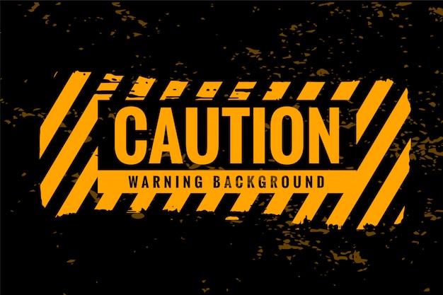 Free vector caution warning background with yellow and black stripes