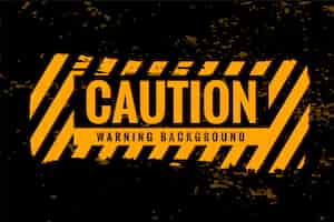 Free vector caution warning background with yellow and black stripes