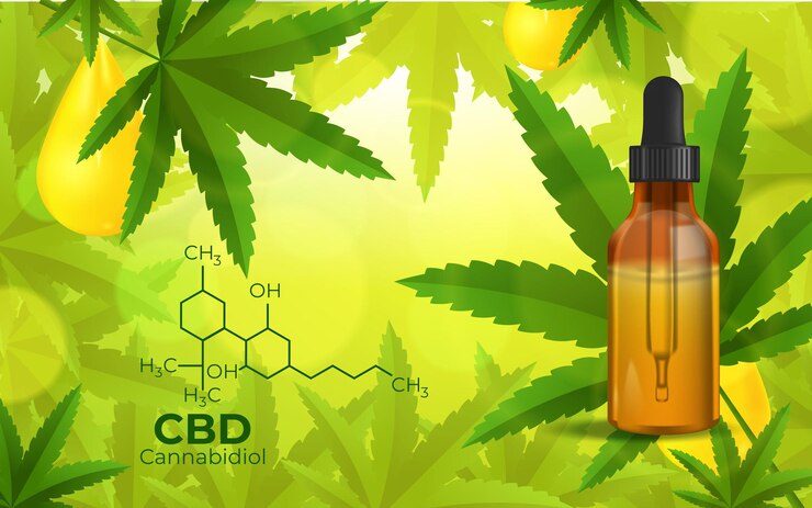 Free Vector cbd chemical formula, growing marijuana