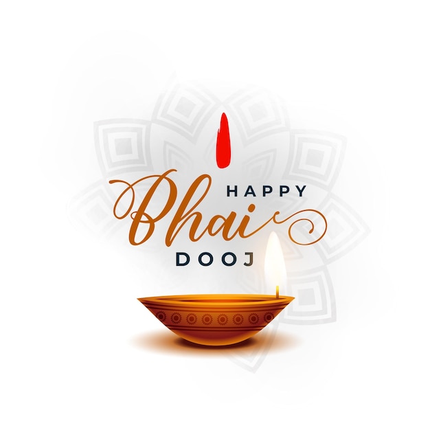 Celebrate bhai dooj ocasion background for brothersister relationship vector