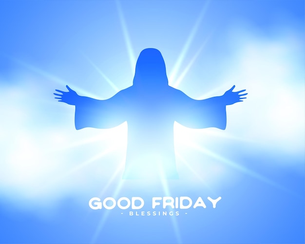 Free vector celebrate good friday holiday with cloudy background