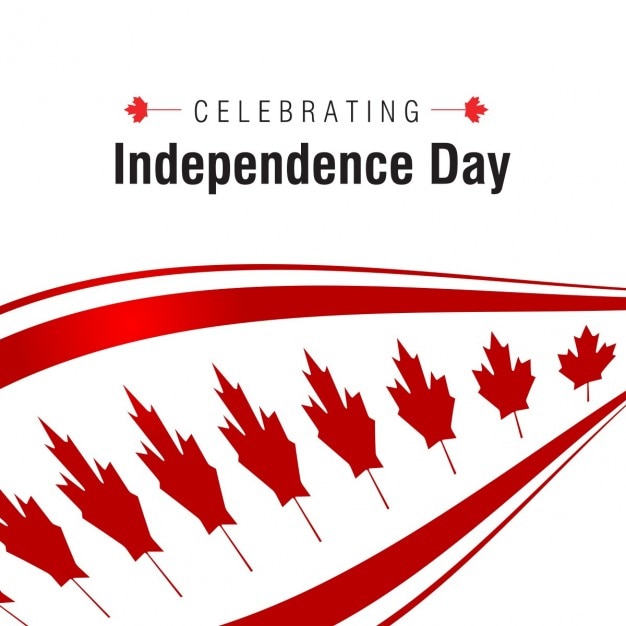 Celebrating canadian independence day background