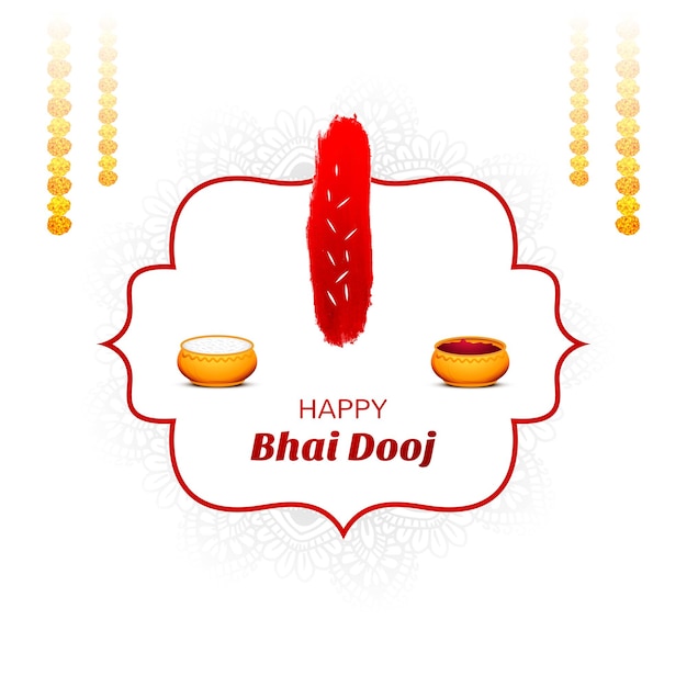 Vettore gratuito celebrando lo sfondo felice del festival indiano di bhai dooj