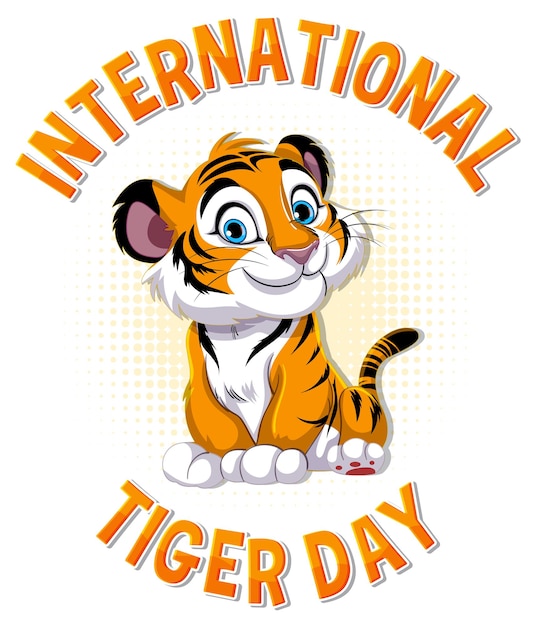 Vettore gratuito celebrazione della giornata internazionale della tigre