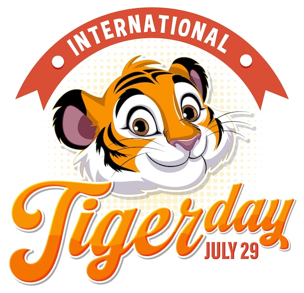 Free vector celebrating international tiger day