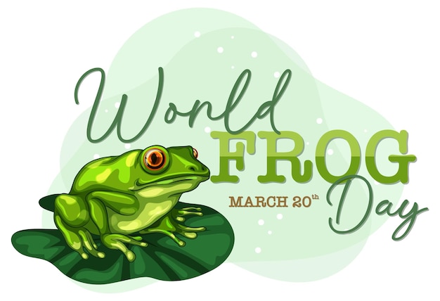 Celebrating world frog day illustration