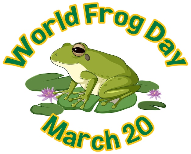 Celebrating world frog day illustration