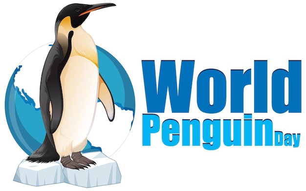 Celebrating world penguin day illustration