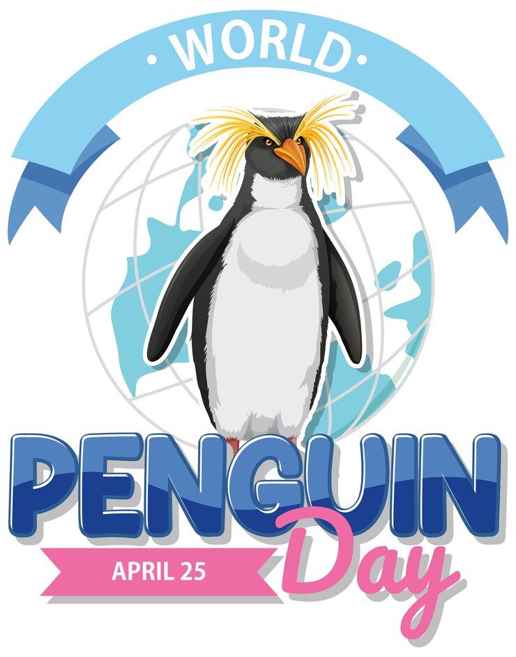 Free Vector celebrating world penguin day illustration