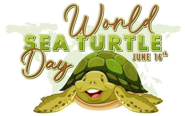 Free vector celebrating world sea turtle day