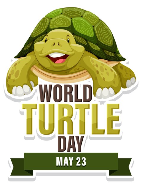 세계 거북이 의 날 을 기념 하는 일러스트레이션