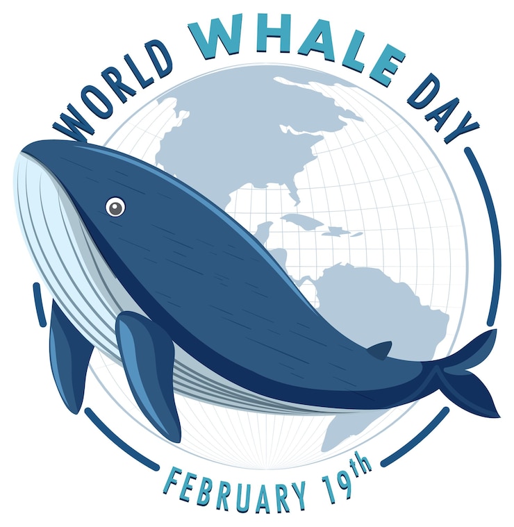 Free Vector celebrating world whale day illustration