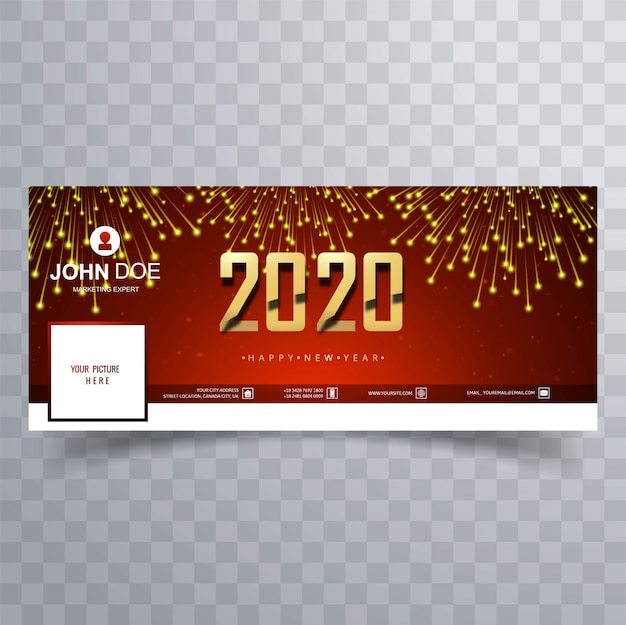 Celebration 2020 new year  cover banner teplate