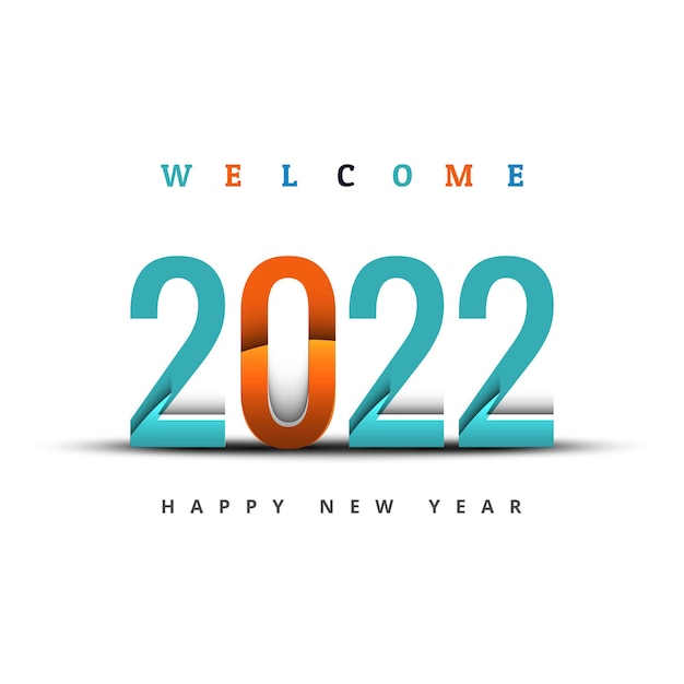 Празднование 2022 года новогодняя открытка красочный фон