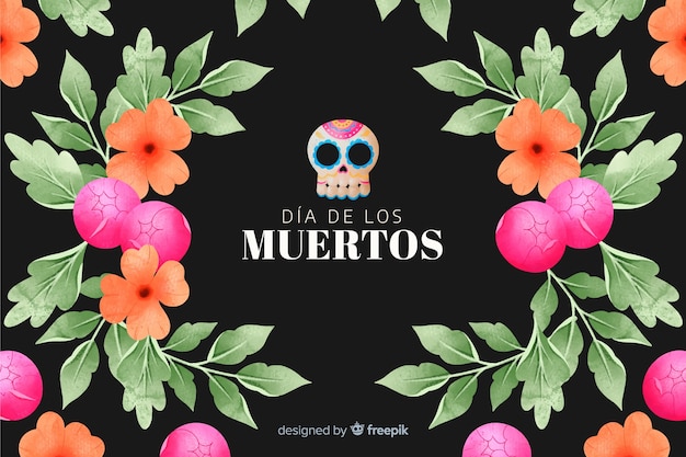 Sfondo di celebrazione per dia de muertos