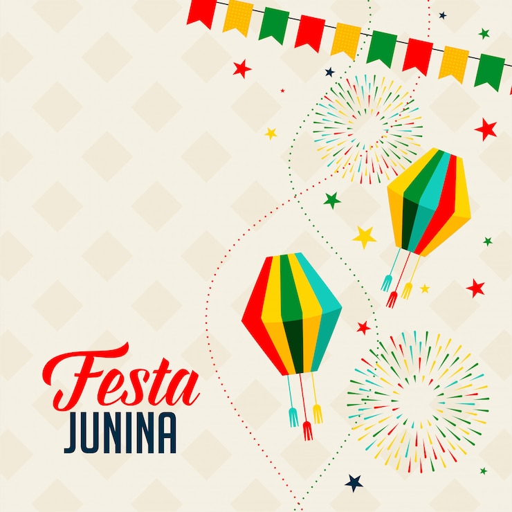 Free Vector celebration background for festa junina holiday festival