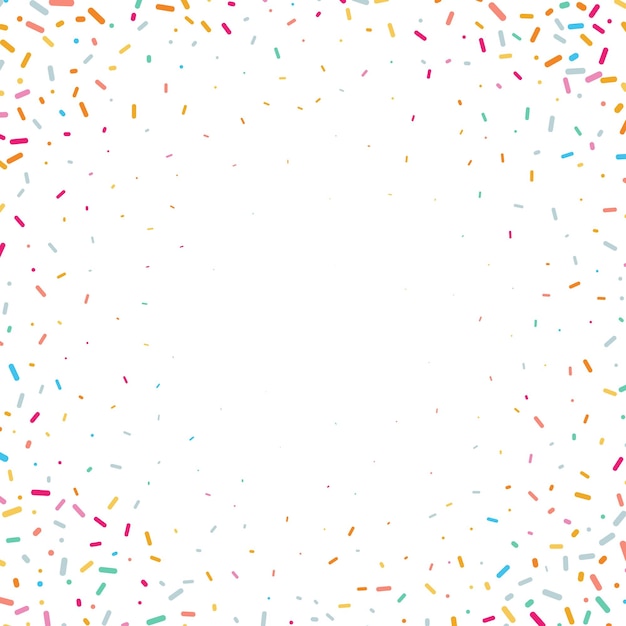 Free vector celebration background with a colourful confetti border design