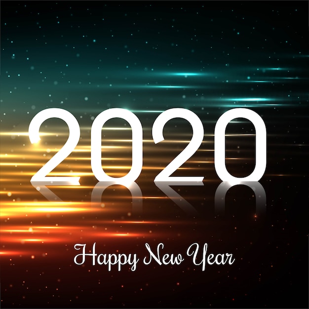 Scheda di celebrazione 2020 felice anno nuovo