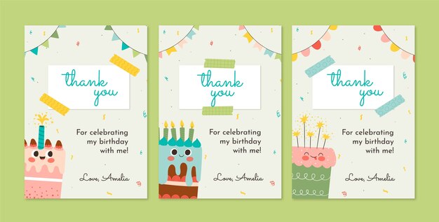 Celebration cards design set