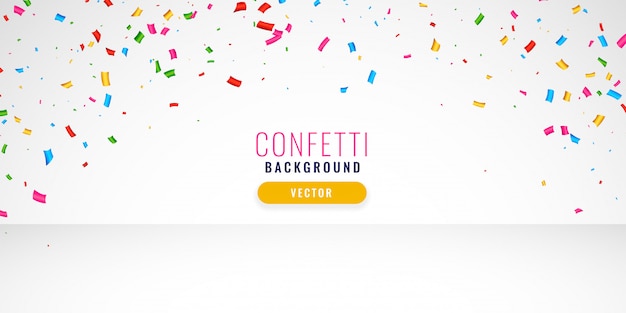 Celebration confetti background design banner