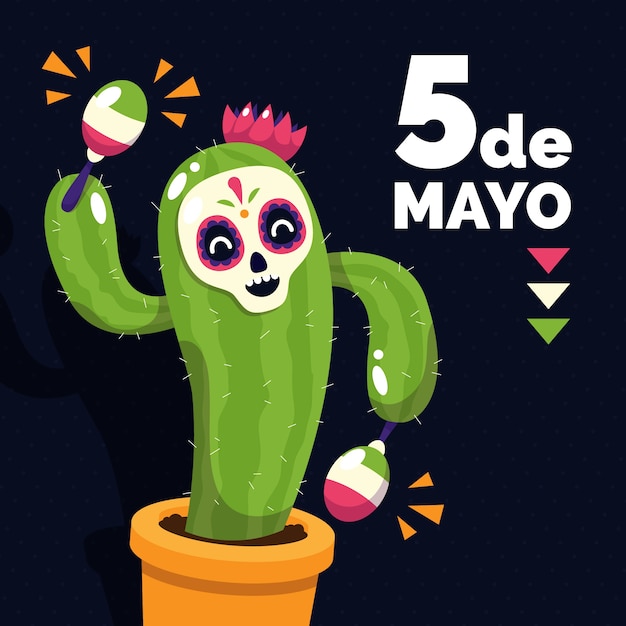 Бесплатное векторное изображение Празднование дня синко де майо