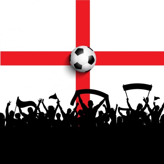 無料Vector イングランドフラグの祝賀サッカー
