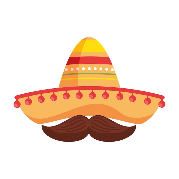 Бесплатный Вектор празднование мексиканской культуры cinco de mayo икона изолирована