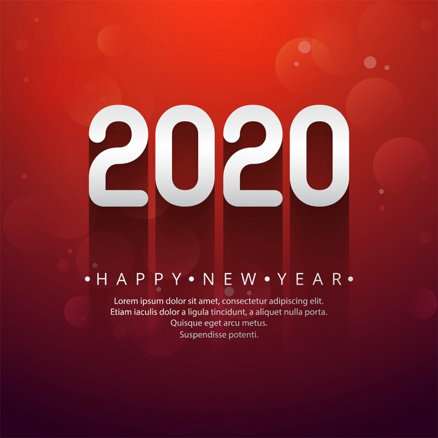 お祝い新年2020年創造的なテキスト