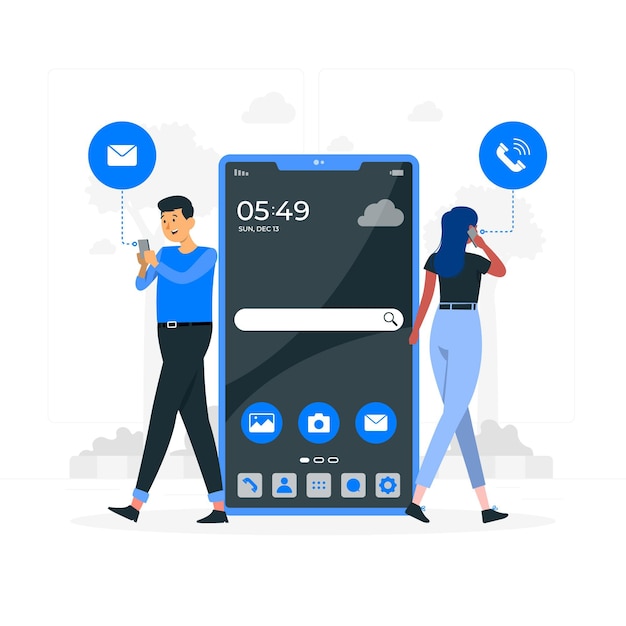 Free vector cellphone concept illustration