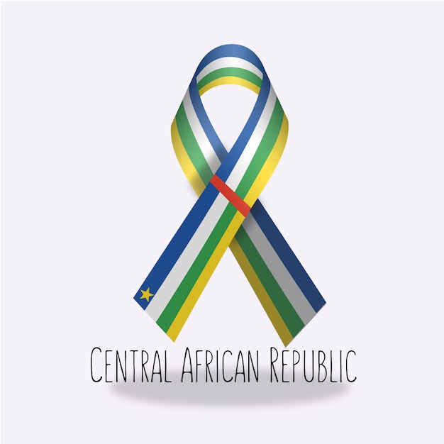 中央アフリカの旗のリボンデザイン