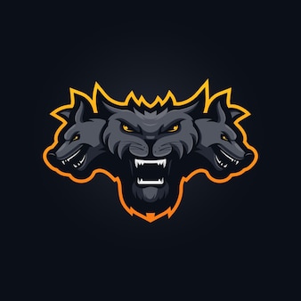 Cerberus esport mascot logo design illustration vector
