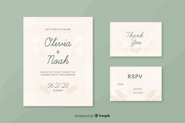 Ceremony invitation cards template