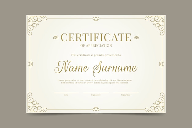 Certificate of achievement template