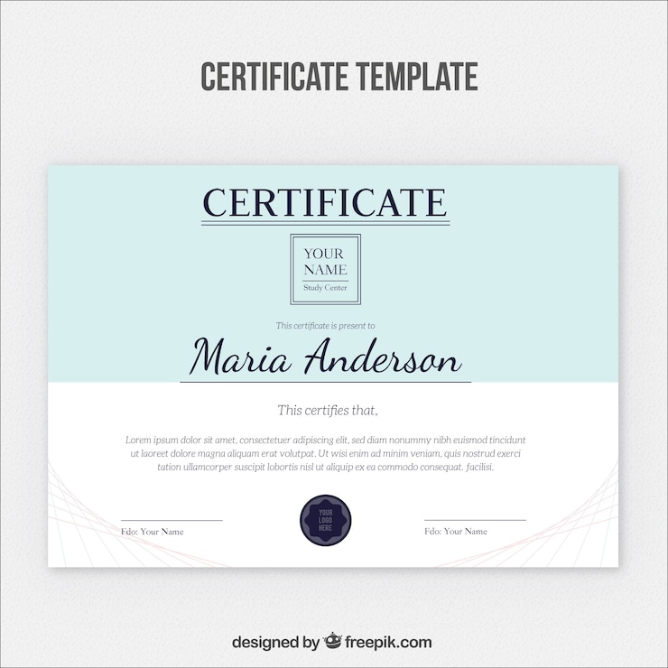 Free Vector certificate of appreciation in two colors 