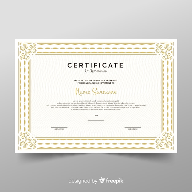 Certificate of appreciation