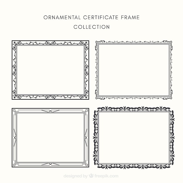 Free vector certificate frame collectio