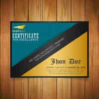 Free vector certificate template design