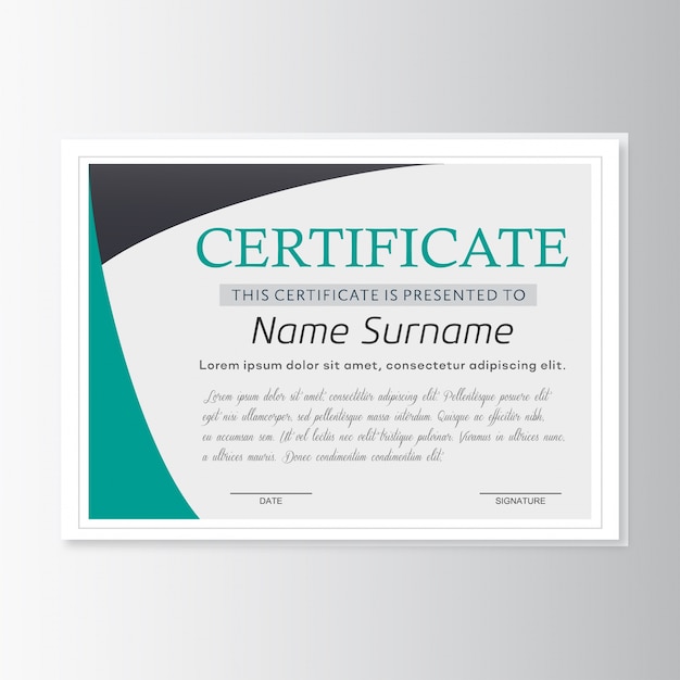 Free vector certificate template