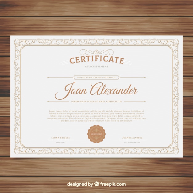 Certificate template