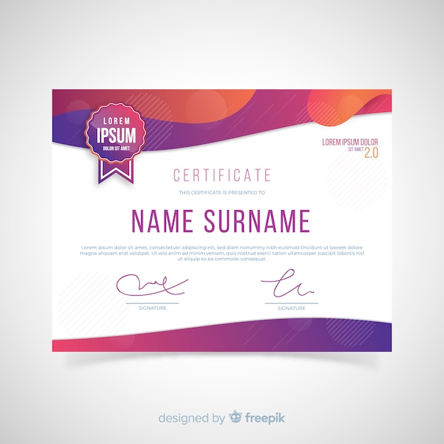 Certificate template