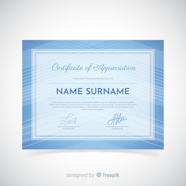 Certificate template