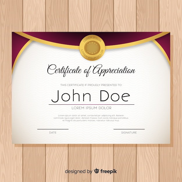 Certificate template