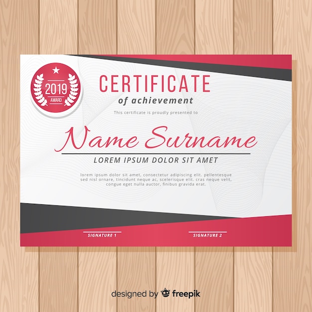 Free vector certificate template